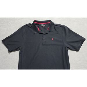 IZOD Advantage Polo Shirt Men’s XLT Tall Black Short Sleeve